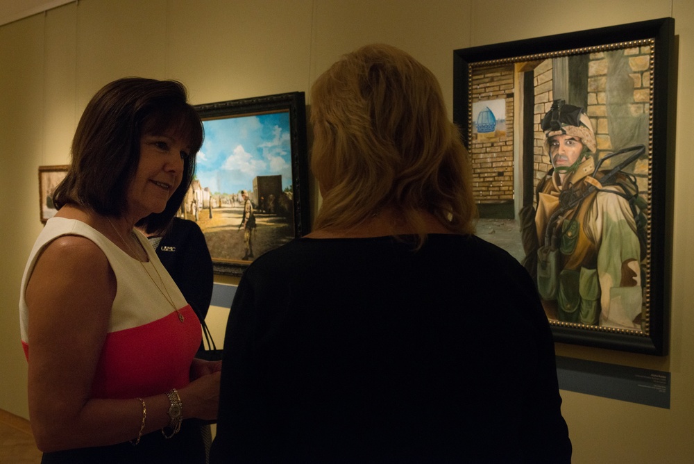 Second Lady Karen Pence tours Combat Art Gallery