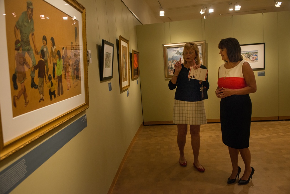 Second Lady Karen Pence tours Combat Art Gallery