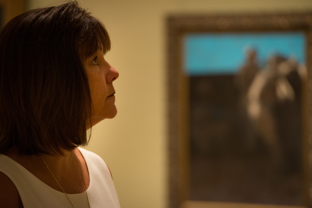 Second Lady Karen Pence tours Combat Art Gallery