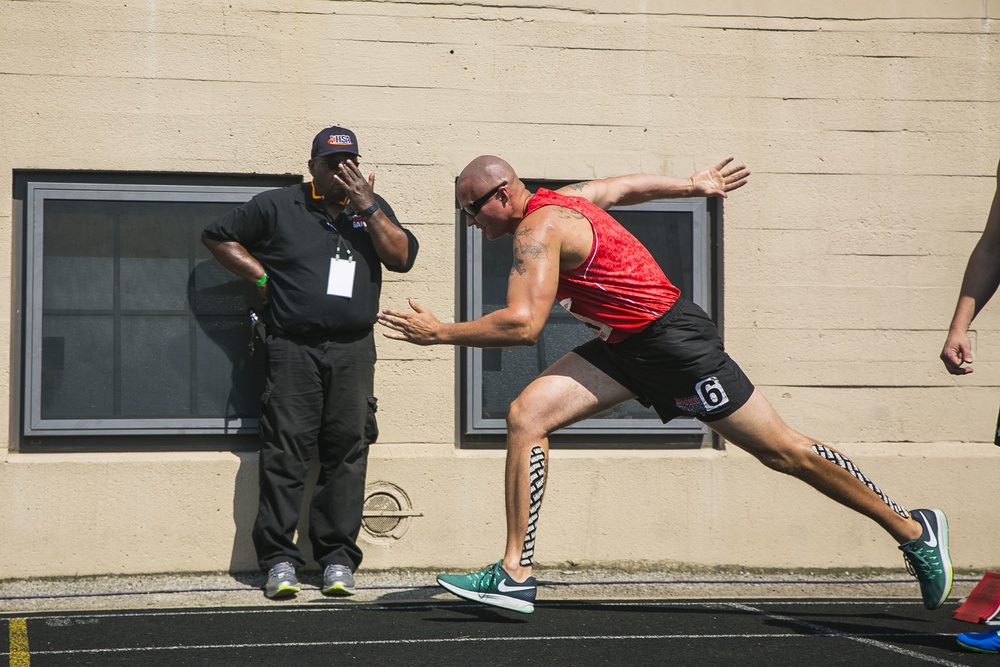 Running laps at the 2017 DoD Warrior Games