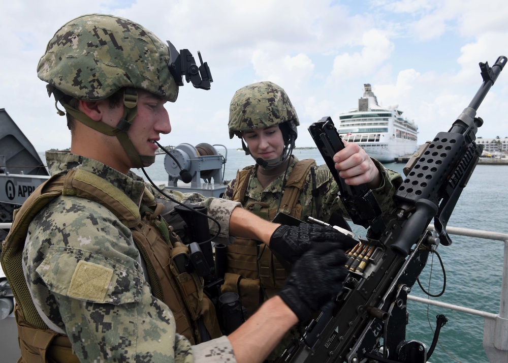 Sailors Stand Watch Aboard USNS Spearhead (T-EPF 1)
