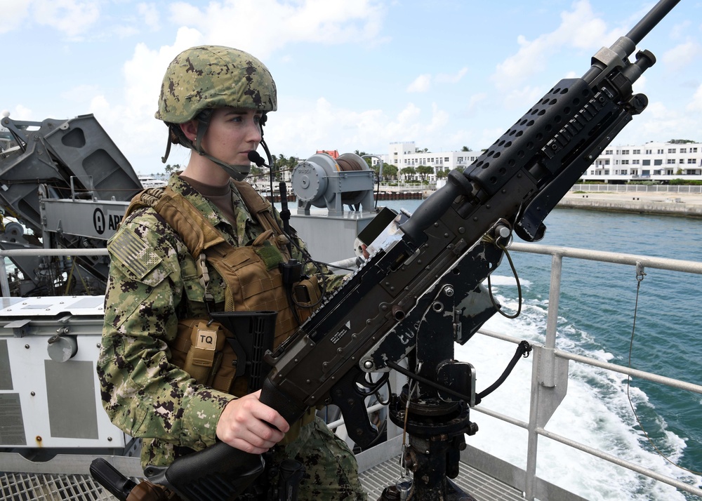 Sailors Stand Watch Aboard USNS Spearhead(T-EPF 1)