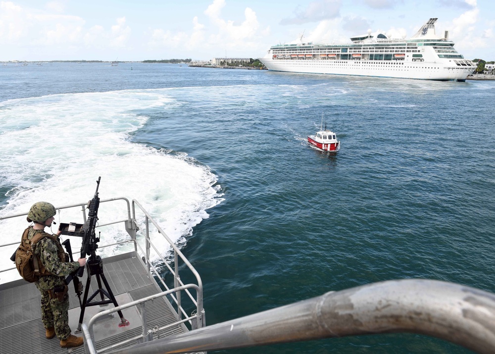 Sailors Stand Watch Aboard USNS Spearhead (T-EPF 1)