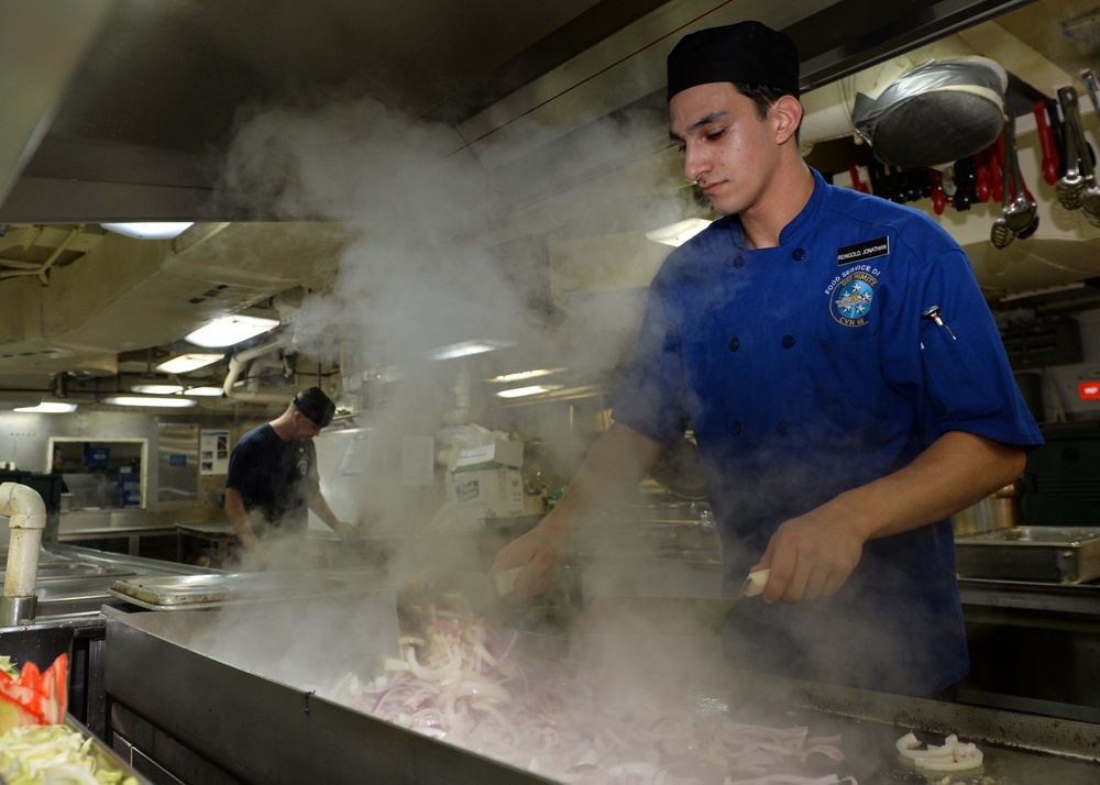 Sailors Prepare Holiday Meal