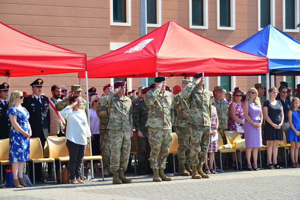 173rd Airborne Brigade Change of Command Ceremony , Caserma DEL DIN 7/7/2017