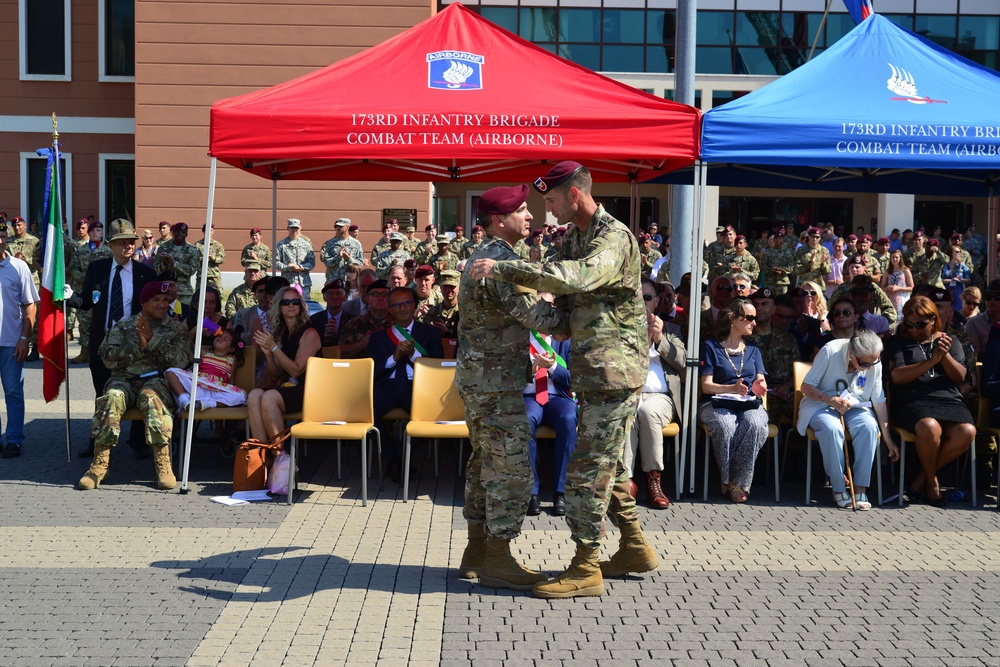 173rd Airborne Brigade Change of Command Ceremony , Caserma DEL DIN 7/7/2017