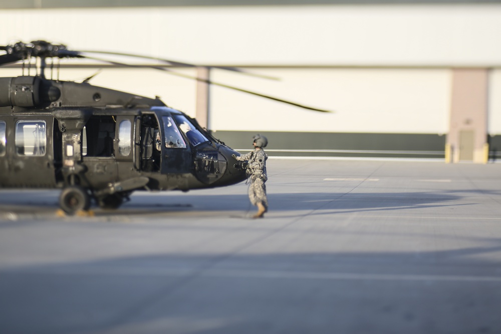 New Jersey Army National Guard helicopter crew chiefs assigned to the 1st  Battalion, 150th Aviation Regiment