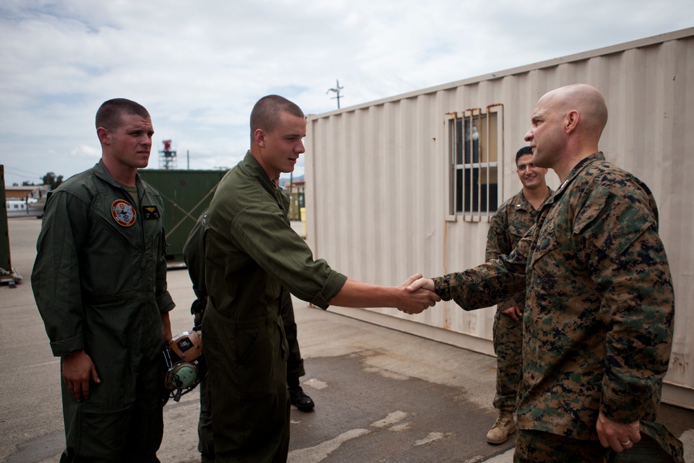 Maj. Gen. Bellon visits SPMAGTF-SC Marines, sailors