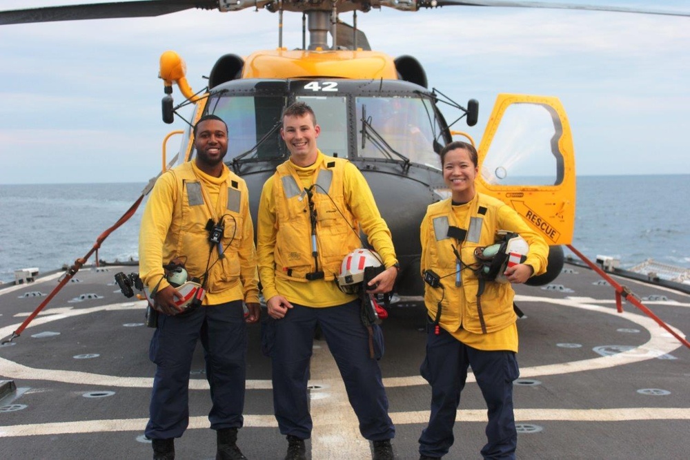 Coast Guard Cutter Legare conducts flight operations