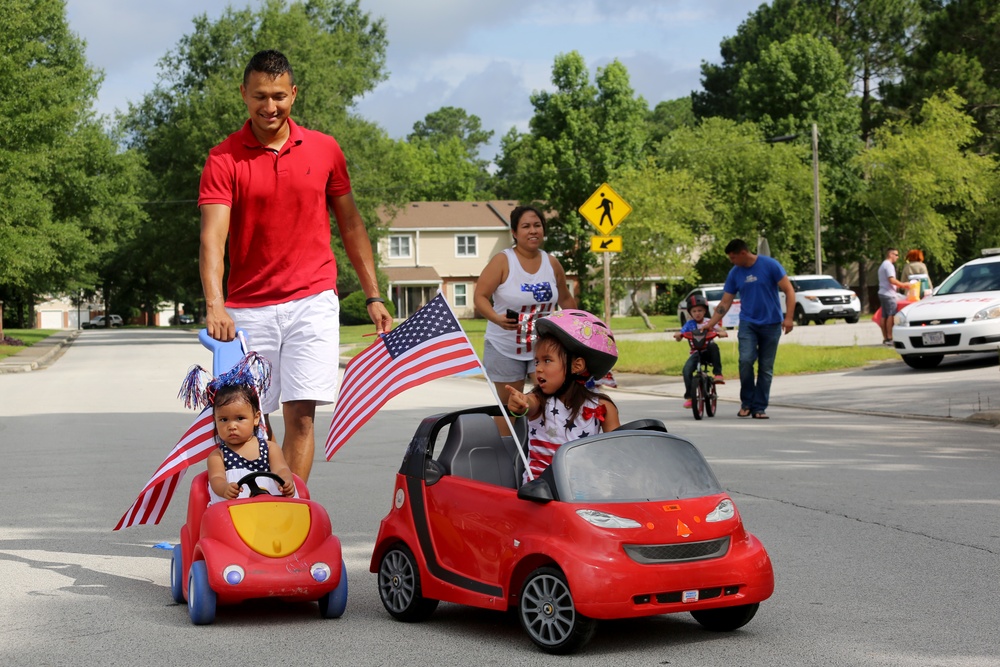 MCAS Cherry Point Families celebrate Independence Day with first youth bike parade