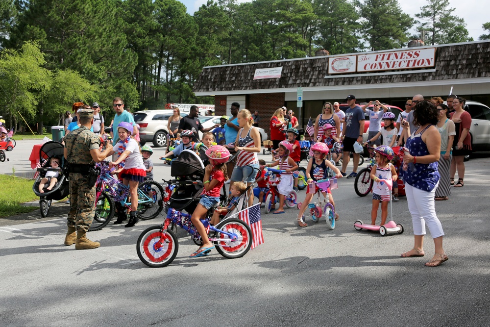 MCAS Cherry Point Families celebrate Independence Day with first youth bike parade