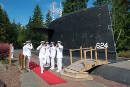 Michigan (B) Conducts Change of Command Ceremony