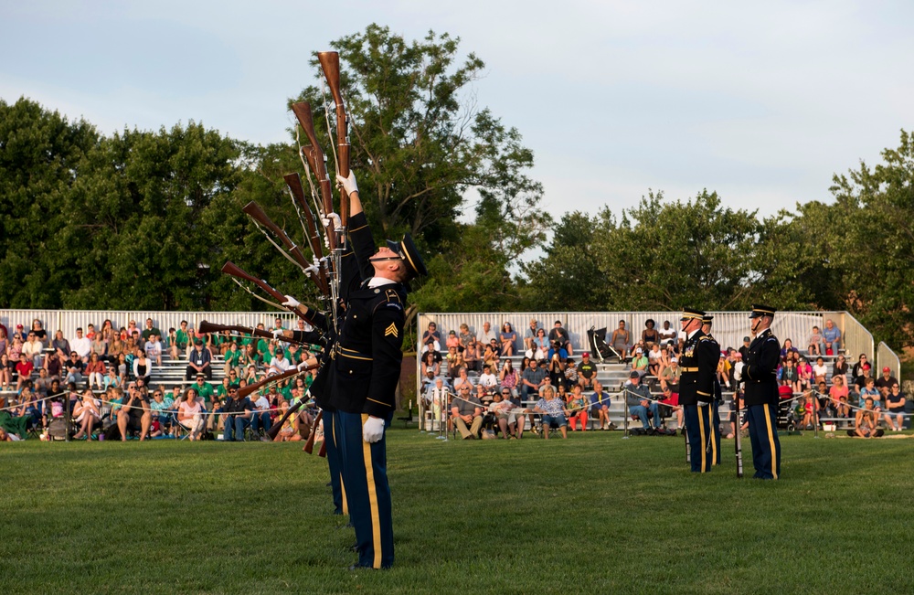 Under Secretary of the Army Karl Schneider, hosts Twilight Tattoo, June 28, 2017