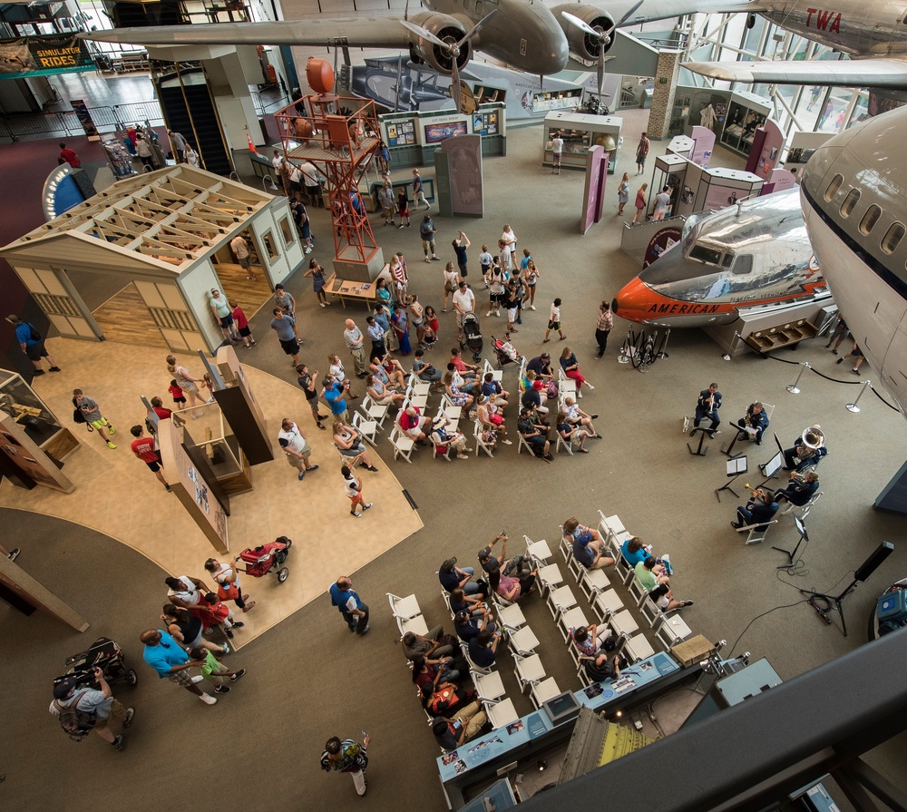 Brass Quintet performs at Smithsonian's Air and Space Museum on Independence Day 2017