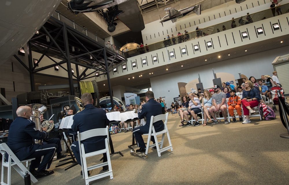 Brass Quintet performs at Smithsonian's Air and Space Museum on Independence Day 2017