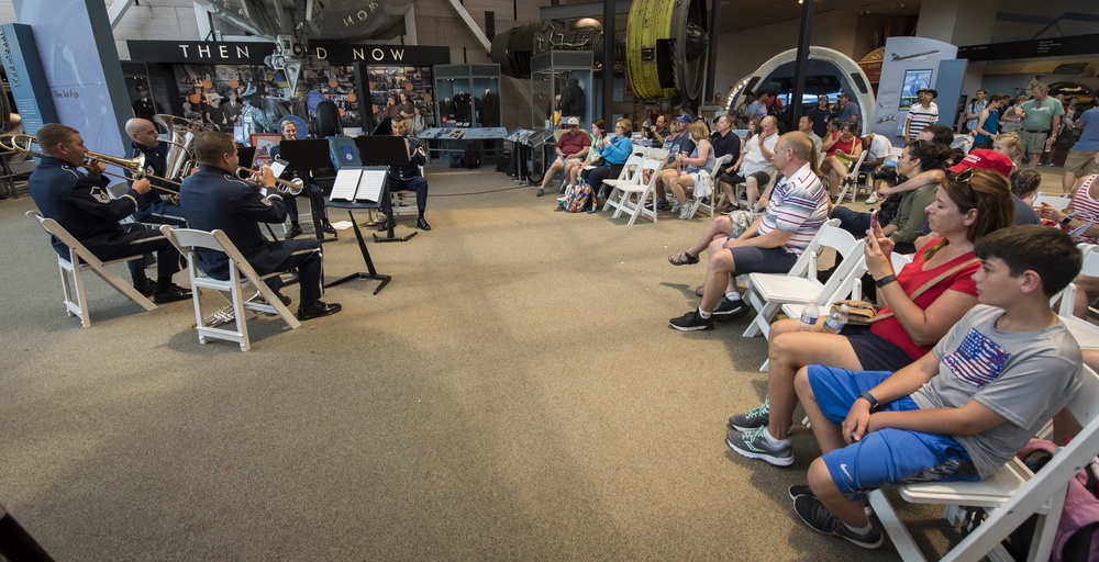 Brass Quintet performs at Smithsonian's Air and Space Museum on Independence Day 2017