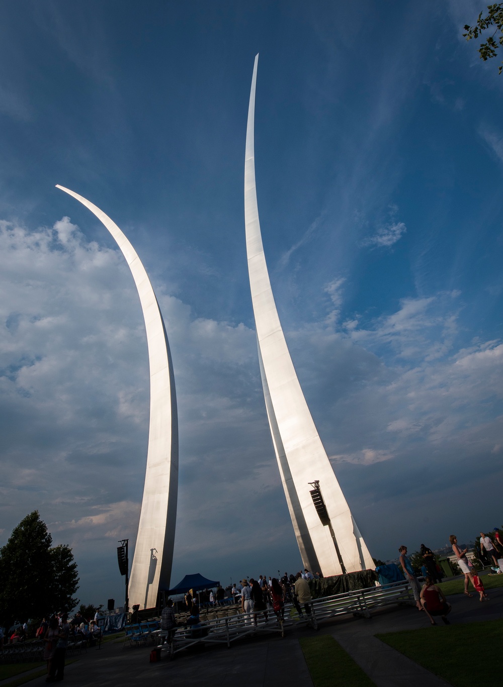 The United States Air Force Band performs at the Air Force Memorial on Independence Day 2017