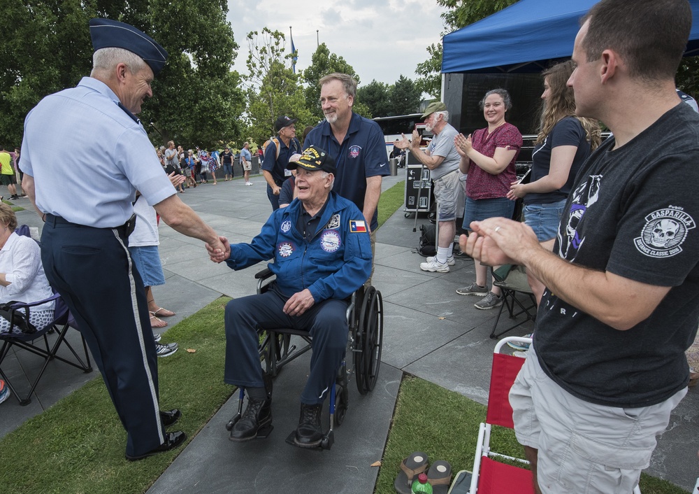 The United States Air Force Band performs at the Air Force Memorial on Independence Day 2017