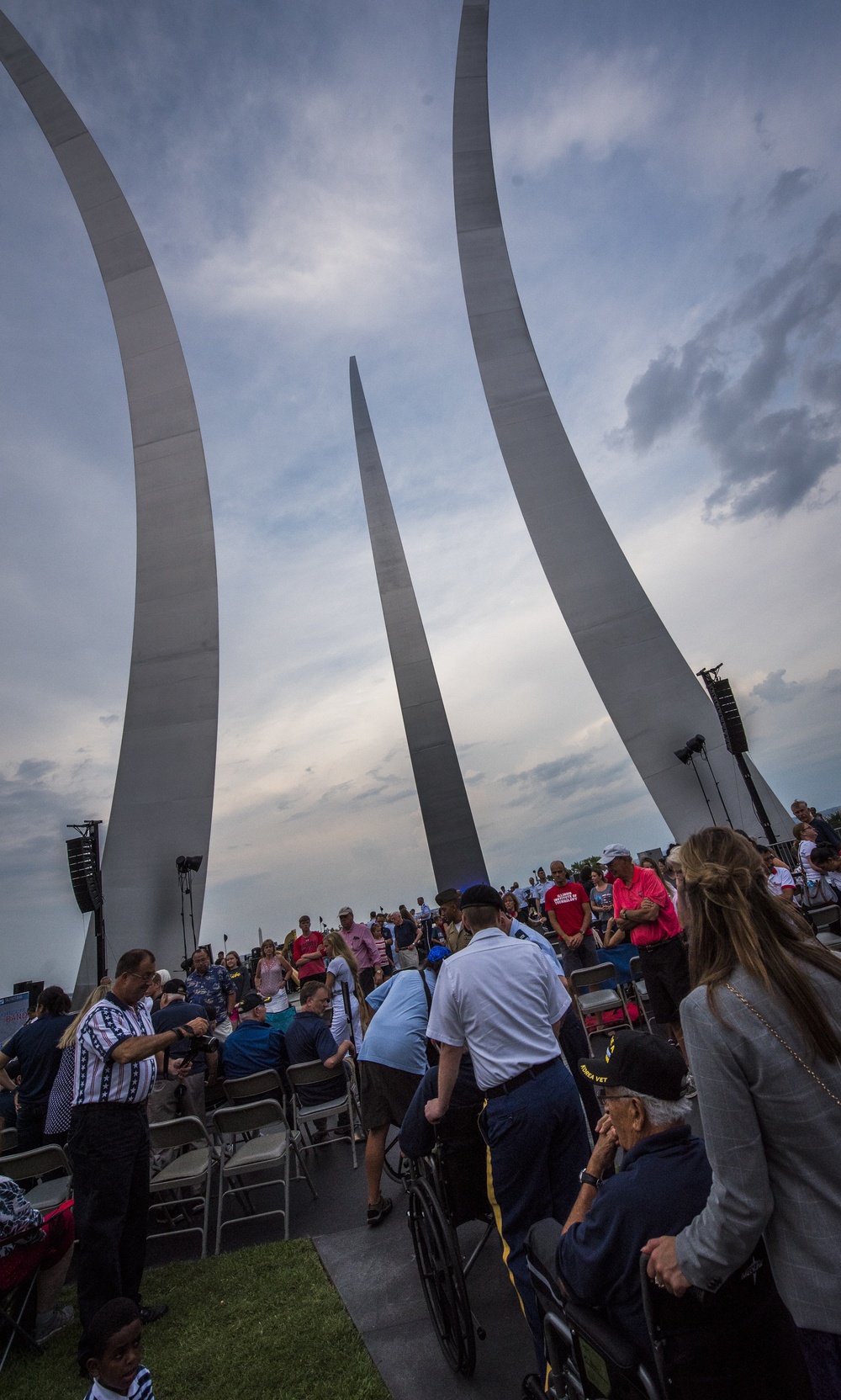 The United States Air Force Band performs at the Air Force Memorial on Independence Day 2017