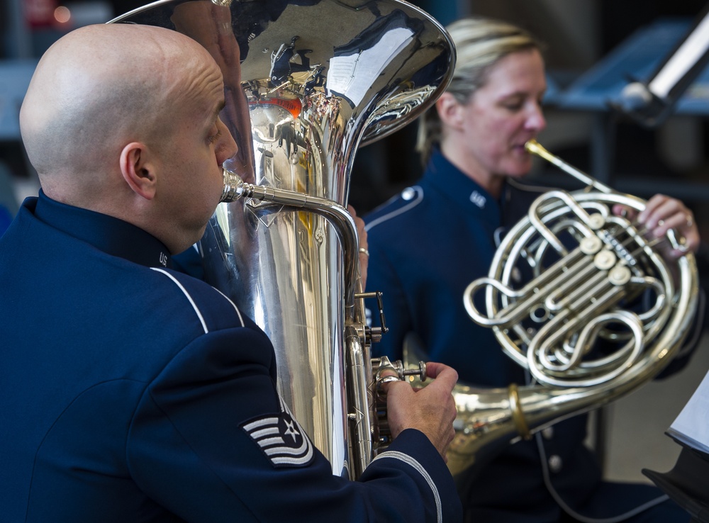 Brass Quintet performs at Smithsonian's Air and Space Museum on Independence Day 2017