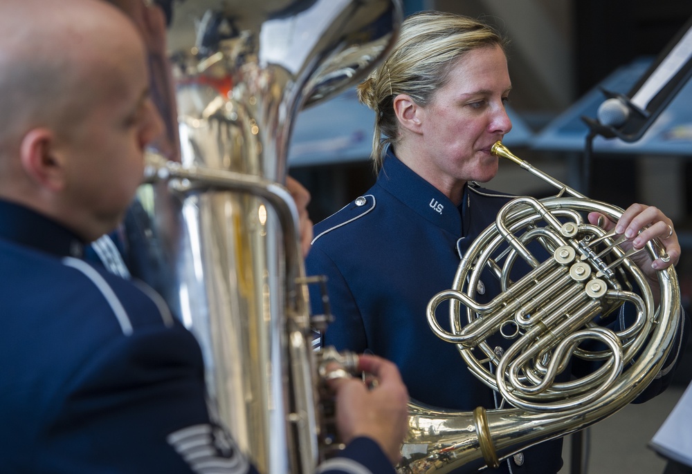 The United States Air Force Band performs at the Air Force Memorial on Independence Day 2017