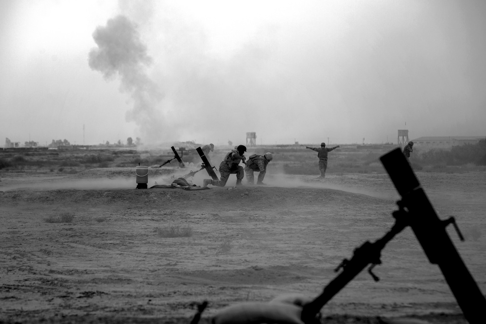 Portuguese army leads Iraqi army In indirect fire training with 120mm mortars