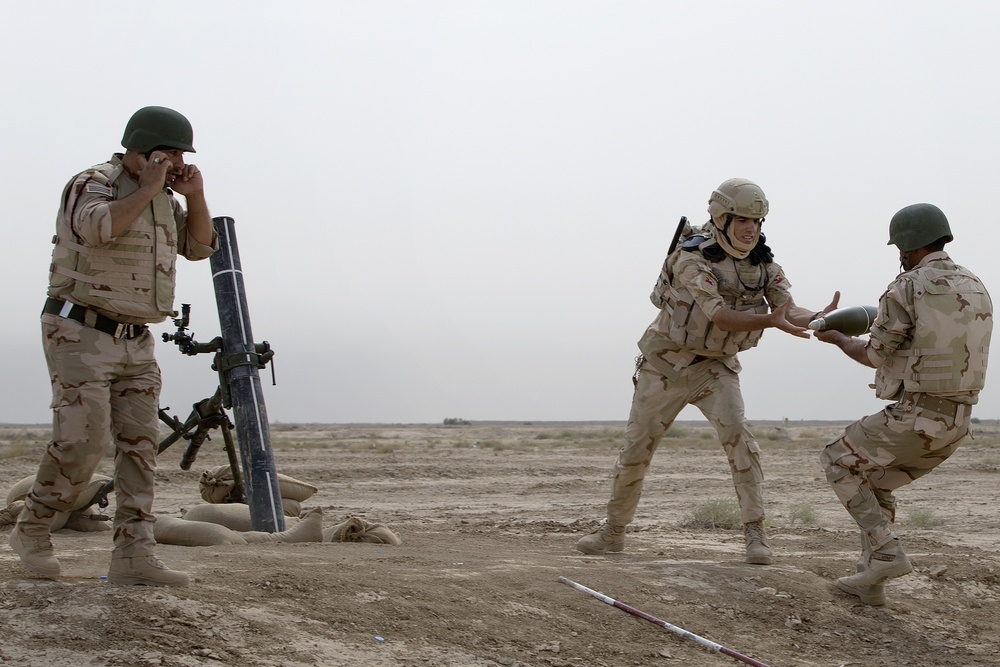Portuguese army leads Iraqi army In indirect fire training with 120mm mortars