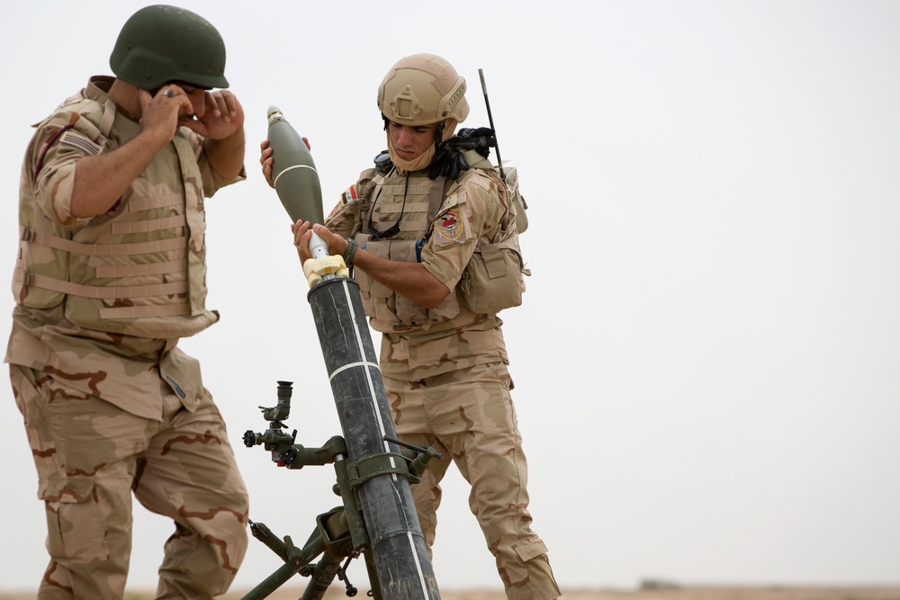 Portuguese army leads Iraqi army In indirect fire training with 120mm mortars