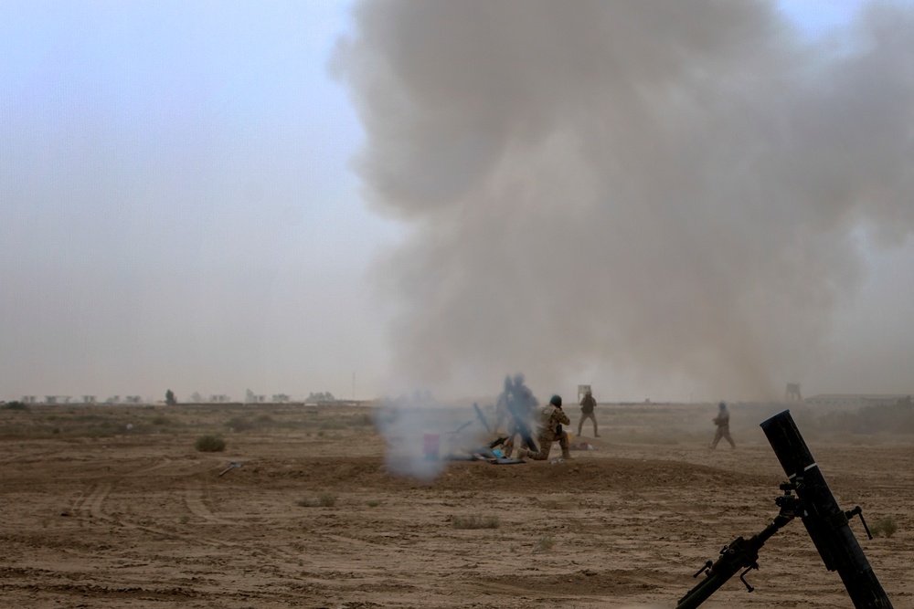 Portuguese army leads Iraqi army In indirect fire training with 120mm mortars