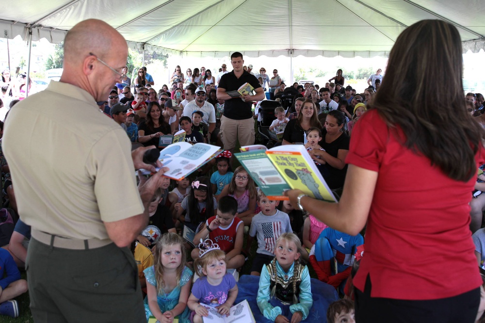 Base Children Benefit from Books on Bases