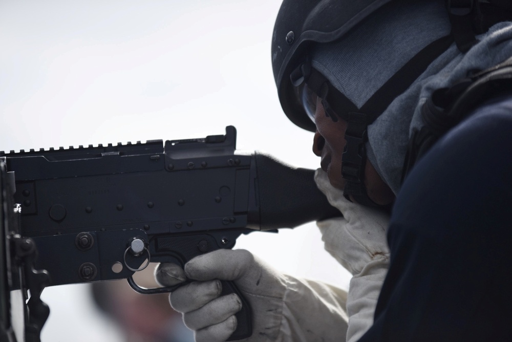 USS San Diego Holds M240 Gunshoot