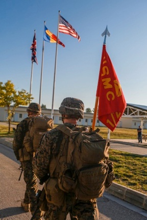 March Together: BSRF Marines participate in a 6-mile hike