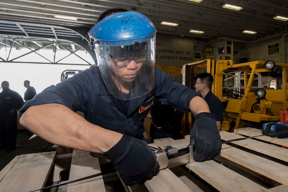 USS Bonhomme Richard (LHD 6) Replenishment at Sea