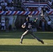 Play Ball: U.S. and Romanian teams play a friendly game