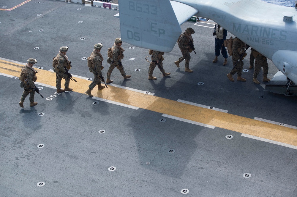 USS Bonhomme Richard Talisman Saber 17 Flight Operations and Replenishment-at-sea