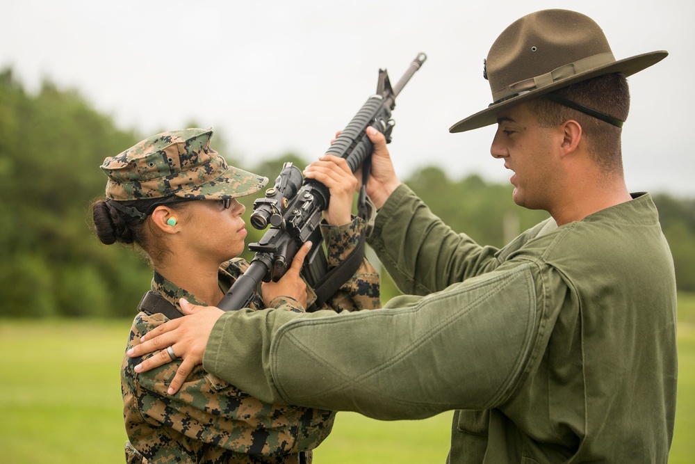 Marine recruits learn shooting fundamentals on Parris Island