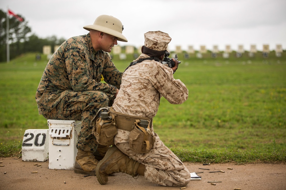 Marine recruits learn shooting fundamentals on Parris Island
