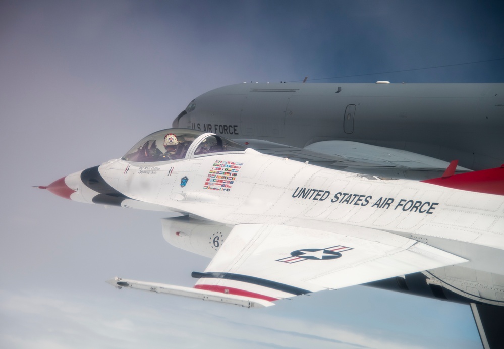 Thunderbirds take to the skies of England, Scotland in preparation for the Royal International Air Tattoo