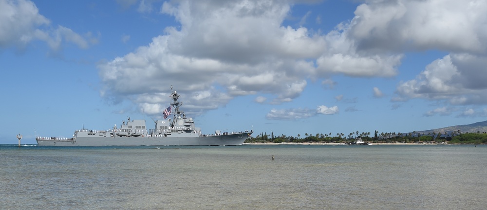 PCU John Finn (DDG 113) arrives at JBPHH