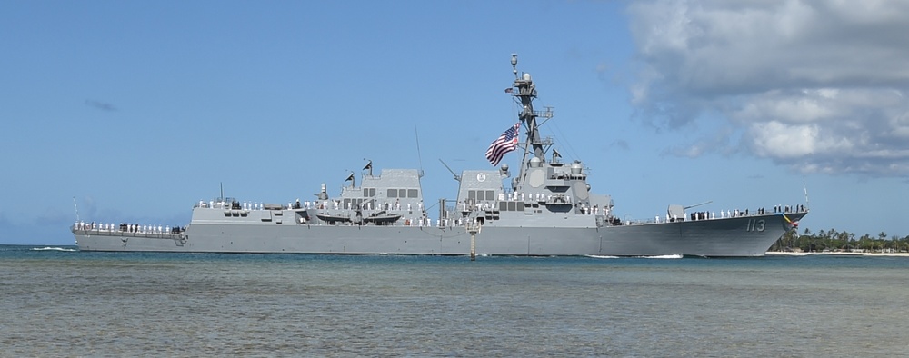 PCU John Finn (DDG 113) arrives at JBPHH