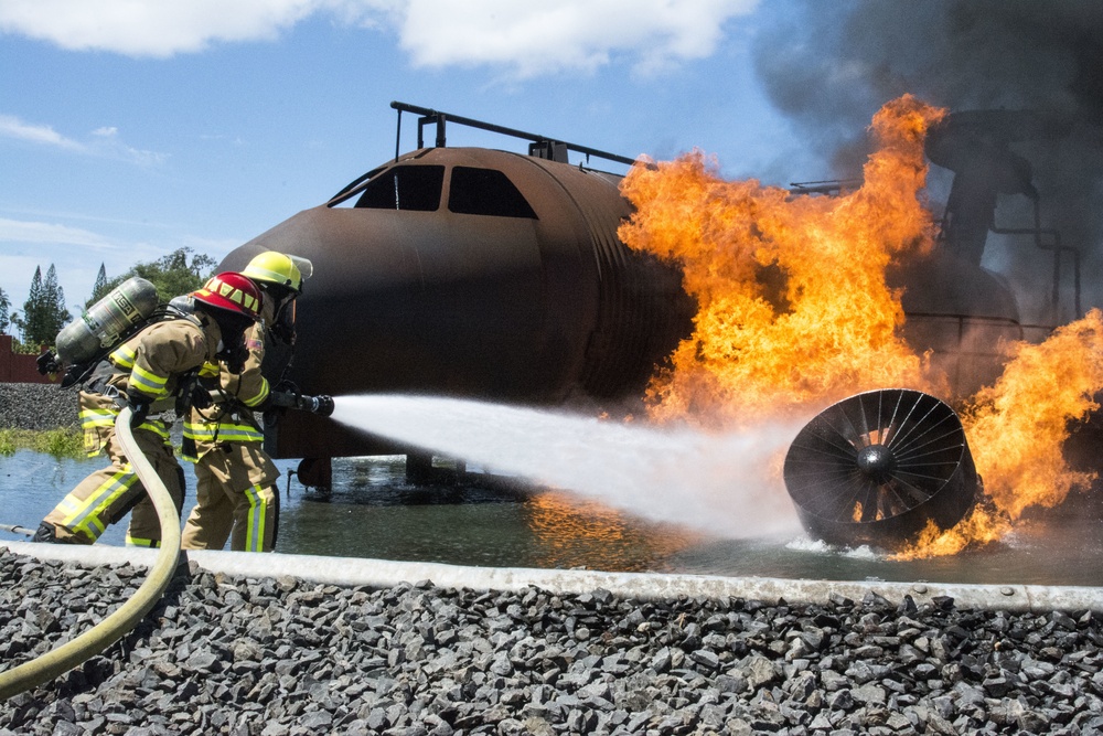 Air Force Reserve, State Fire department exercise