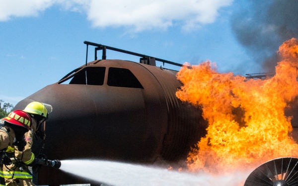 Air Force Reserve, State Fire department exercise
