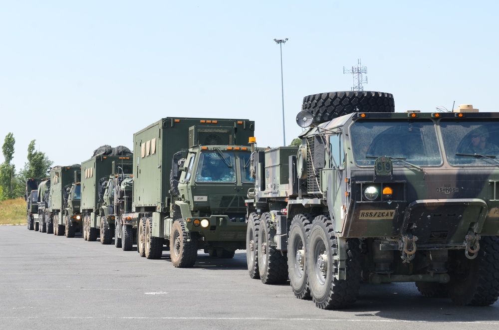 US Soldiers conduct tactical road march across Hungarian-Romanian Border