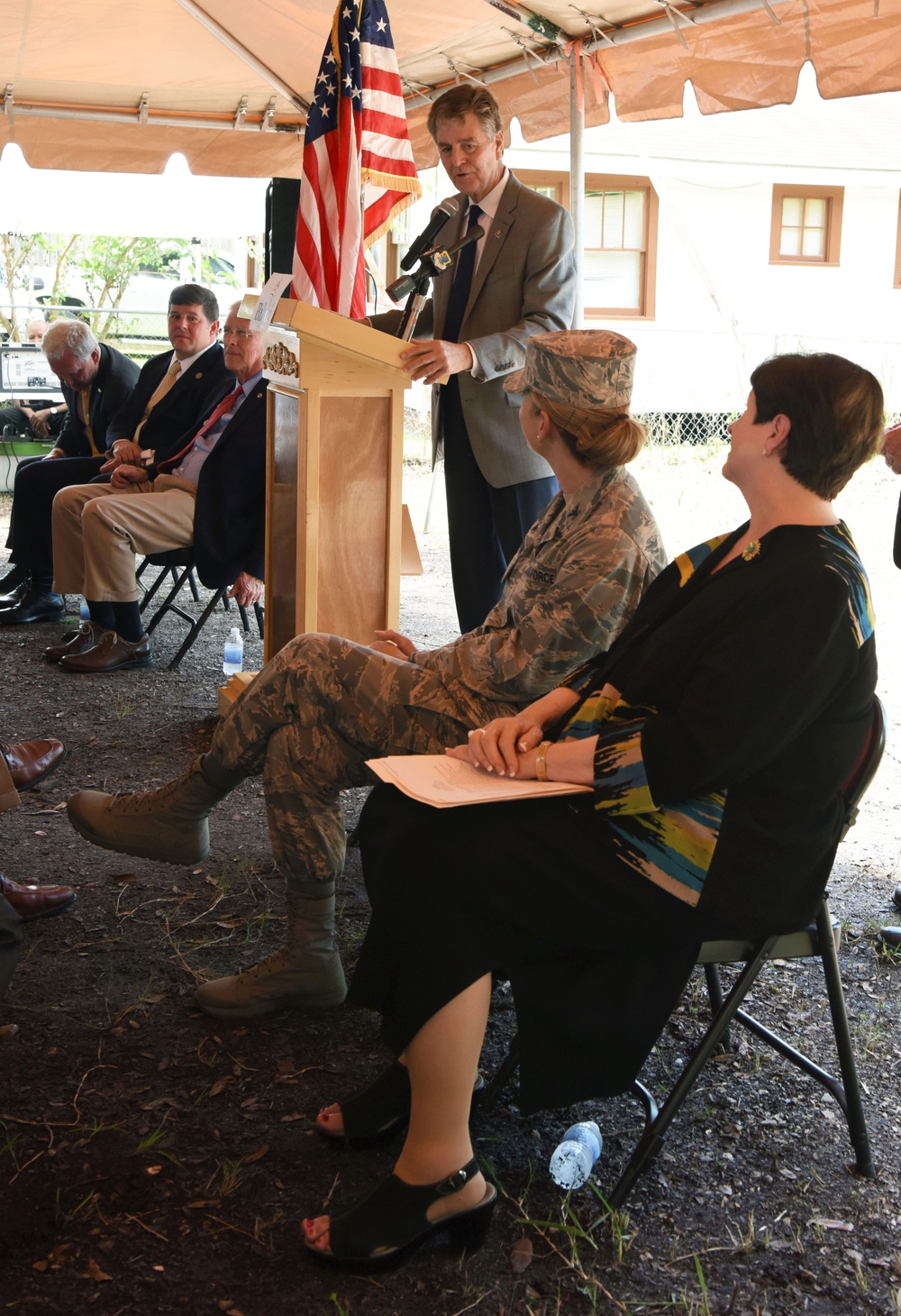 Keesler, Mississippi leadership hold announcement ceremony for new base gate