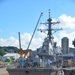 USS Fitzgerald (DDG 62) sits in Dry Dock 4 at Fleet Activities (FLEACT) Yokosuka