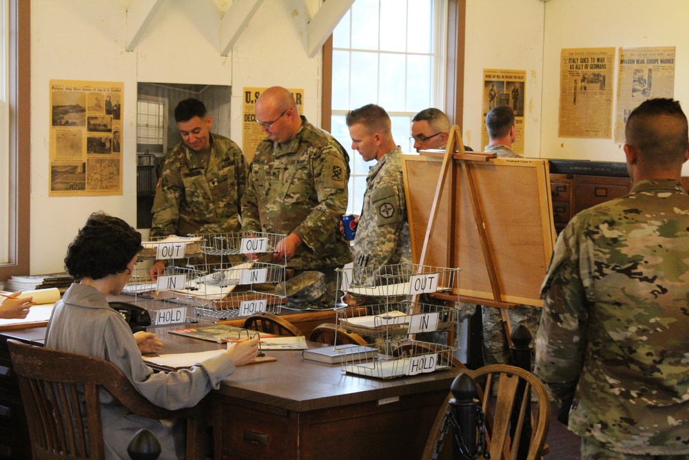 Soldiers tour Fort McCoy's historic Commemorative Area