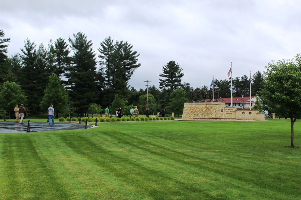 Soldiers tour Fort McCoy's historic Commemorative Area