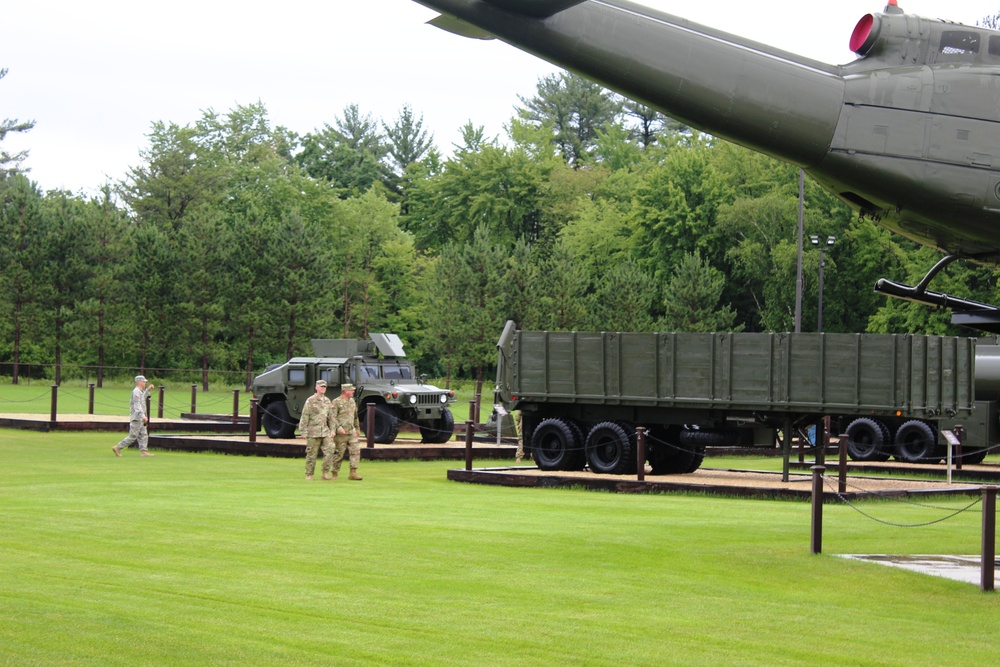 Soldiers tour Fort McCoy's historic Commemorative Area