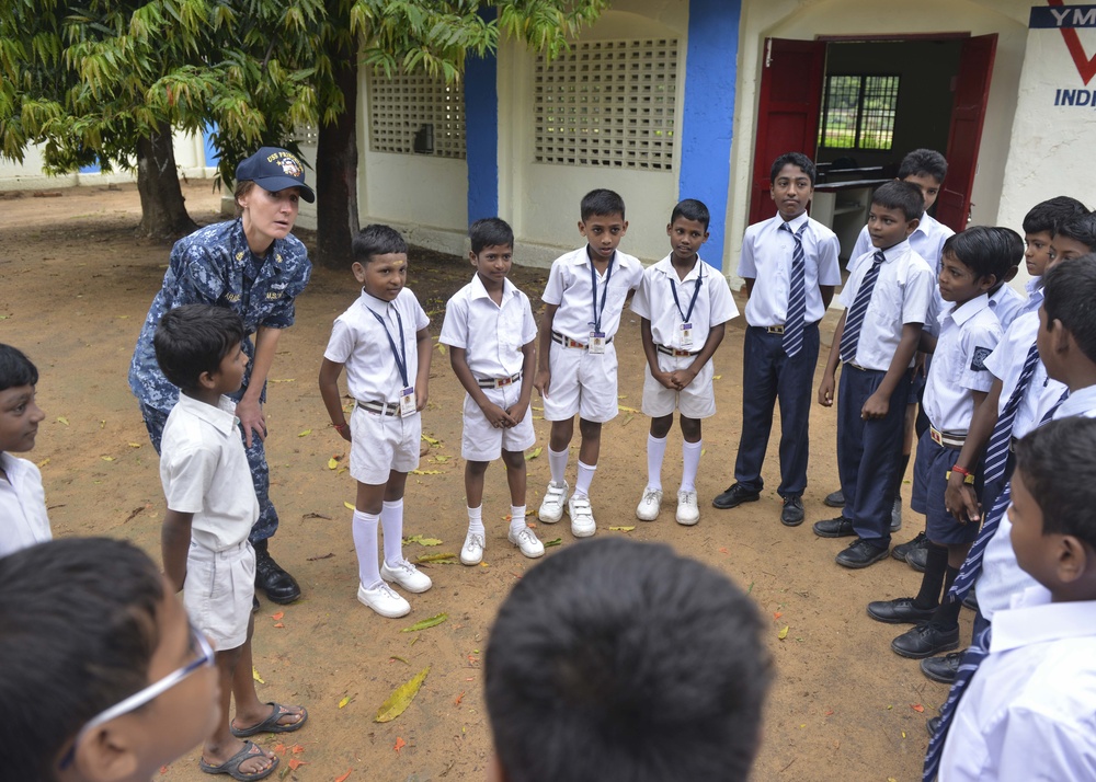 Malabar 2017: Nimitz CSG Sailors Interact With Indian Locals