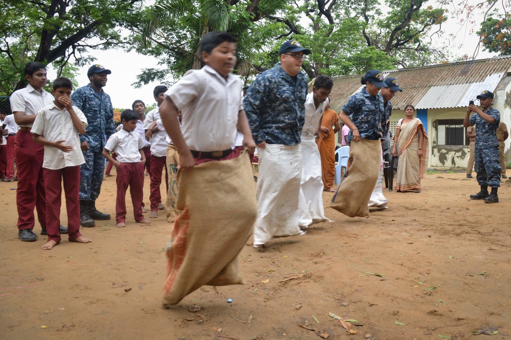 Malabar 2017: Nimitz CSG Sailors Interact With Indian Locals